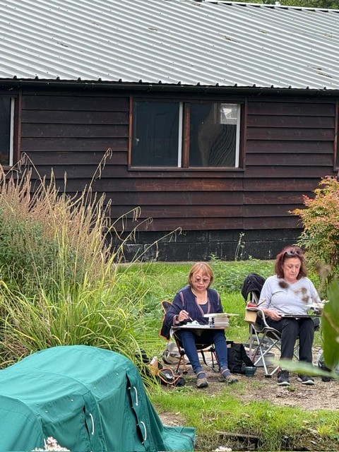 Sunday Painting at Freebody’s Boatyard, Hurley