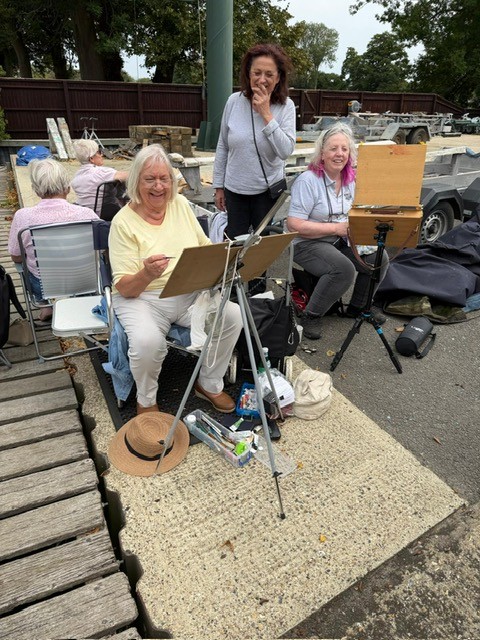 Sunday Painting at Freebody’s Boatyard, Hurley
